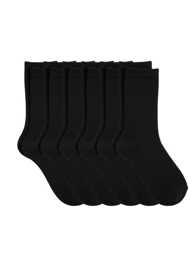 بيير دونا جوارب طويلة للأولاد عبوة 6 قطع – أسود | مزيج قطن ناعم | قابلة للتنفس ومرنة لراحة فائقة | للمدرسة والاستخدام اليومي | العمر 7–9 سنوات - Image 1